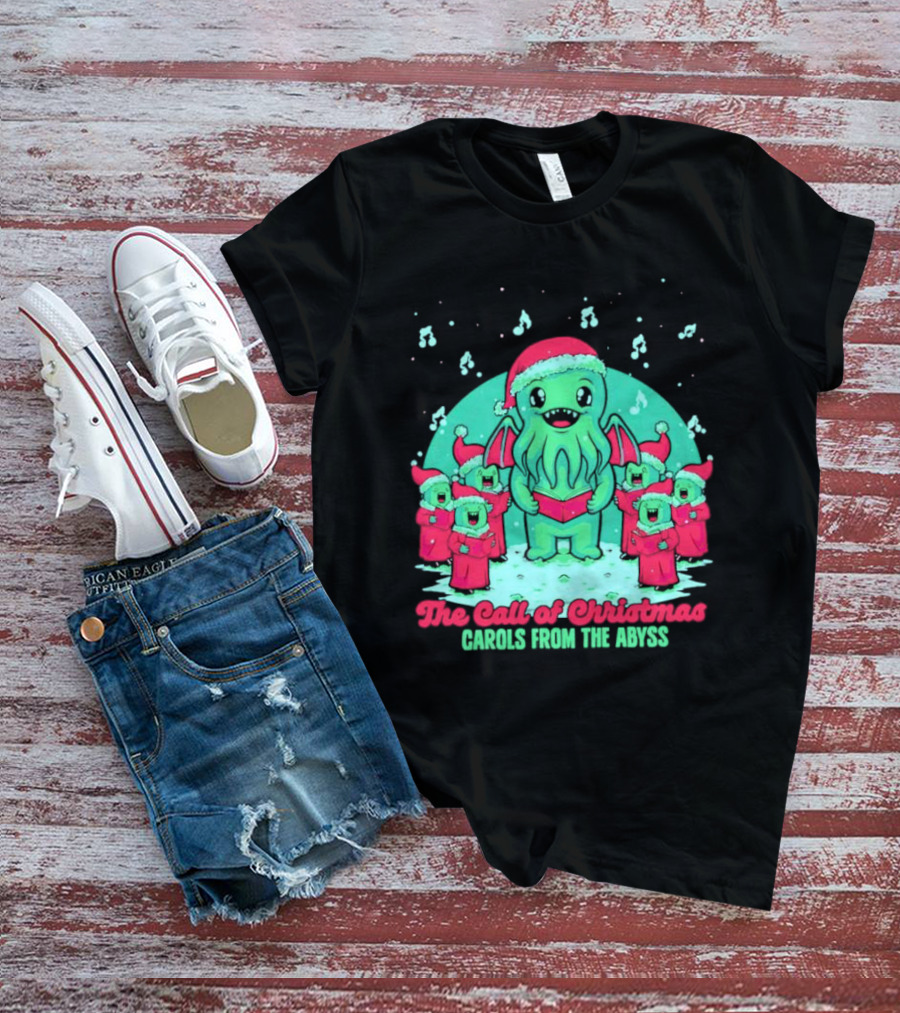 Santa Cthulhu The Call Of Christmas Carols From The Abyss T-Shirt