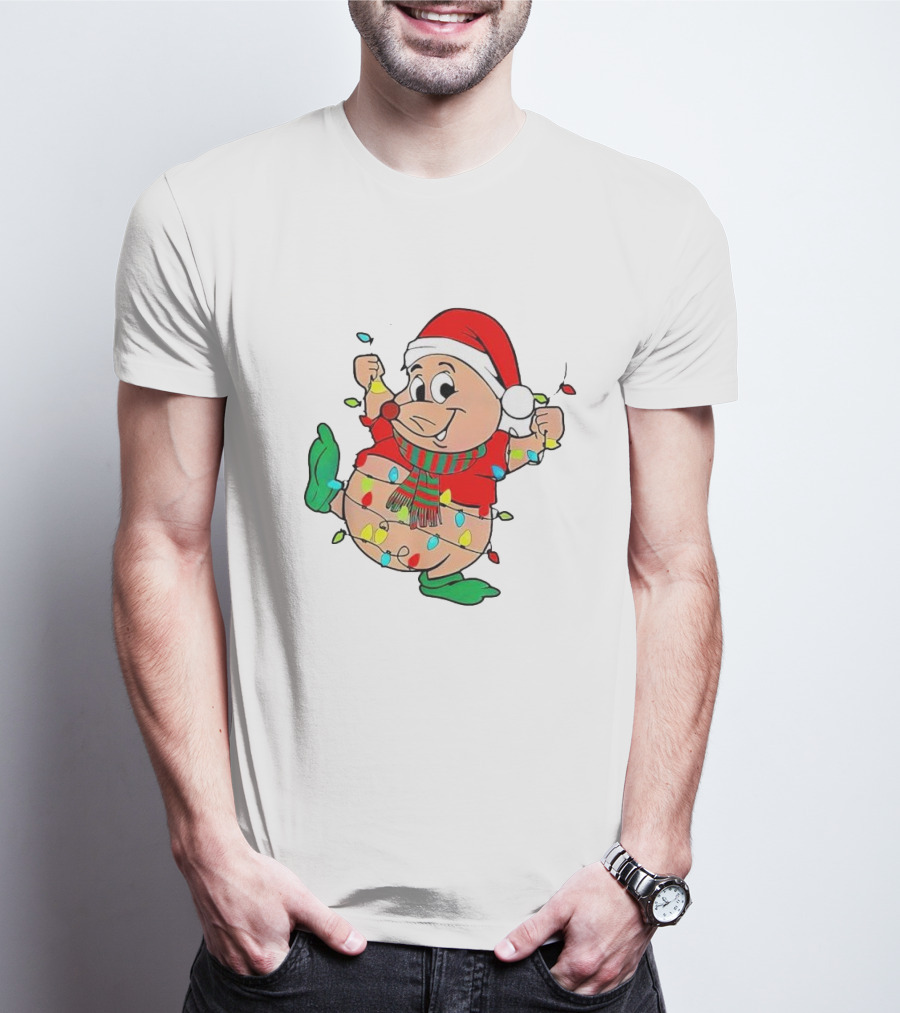 Santa Gus Wrapped In Christmas Lights T-Shirt