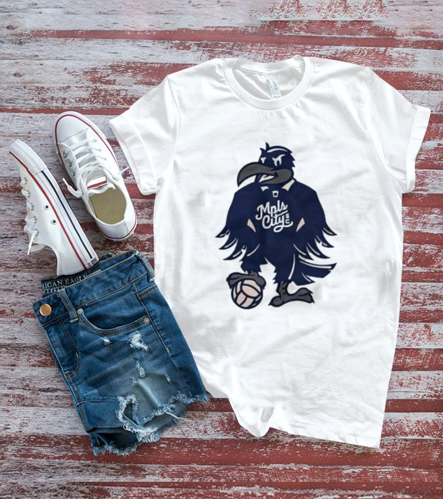 Mpls City Soccer Schmitty The Crow T-Shirt