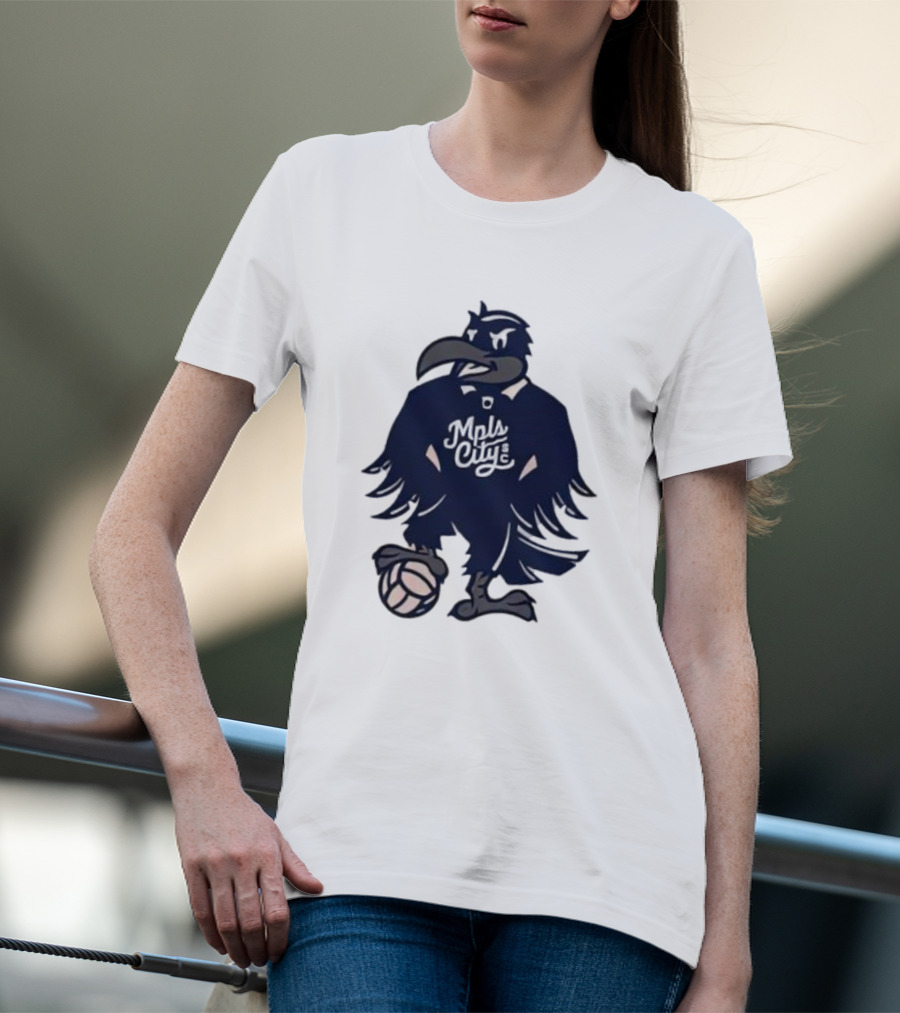 Mpls City Soccer Schmitty The Crow T-Shirt
