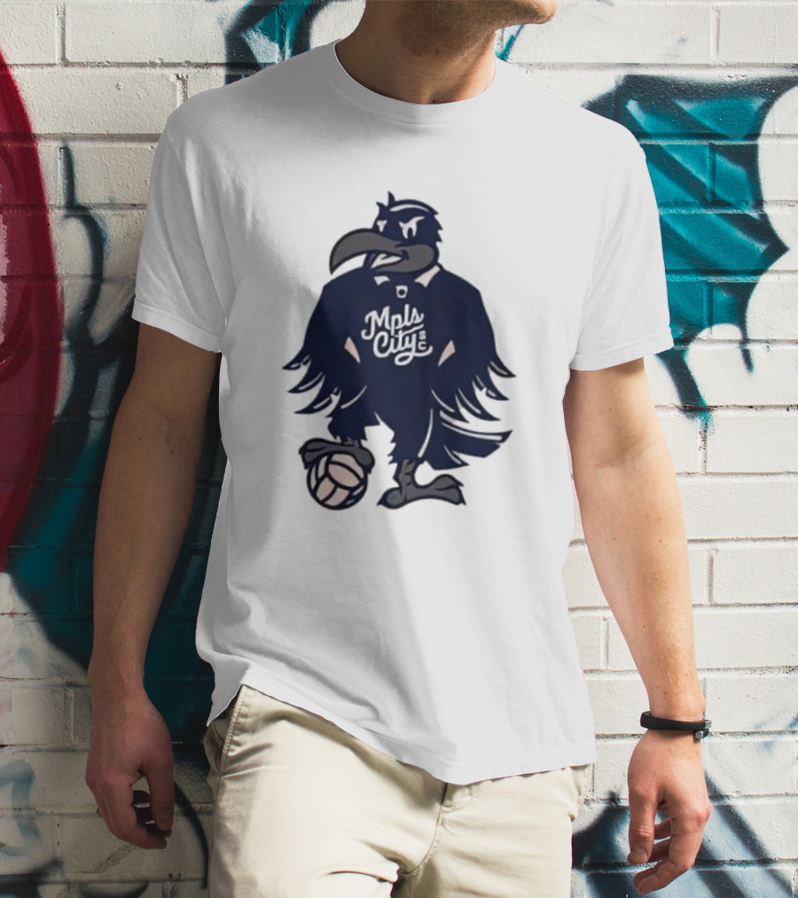 Mpls City Soccer Schmitty The Crow T-Shirt
