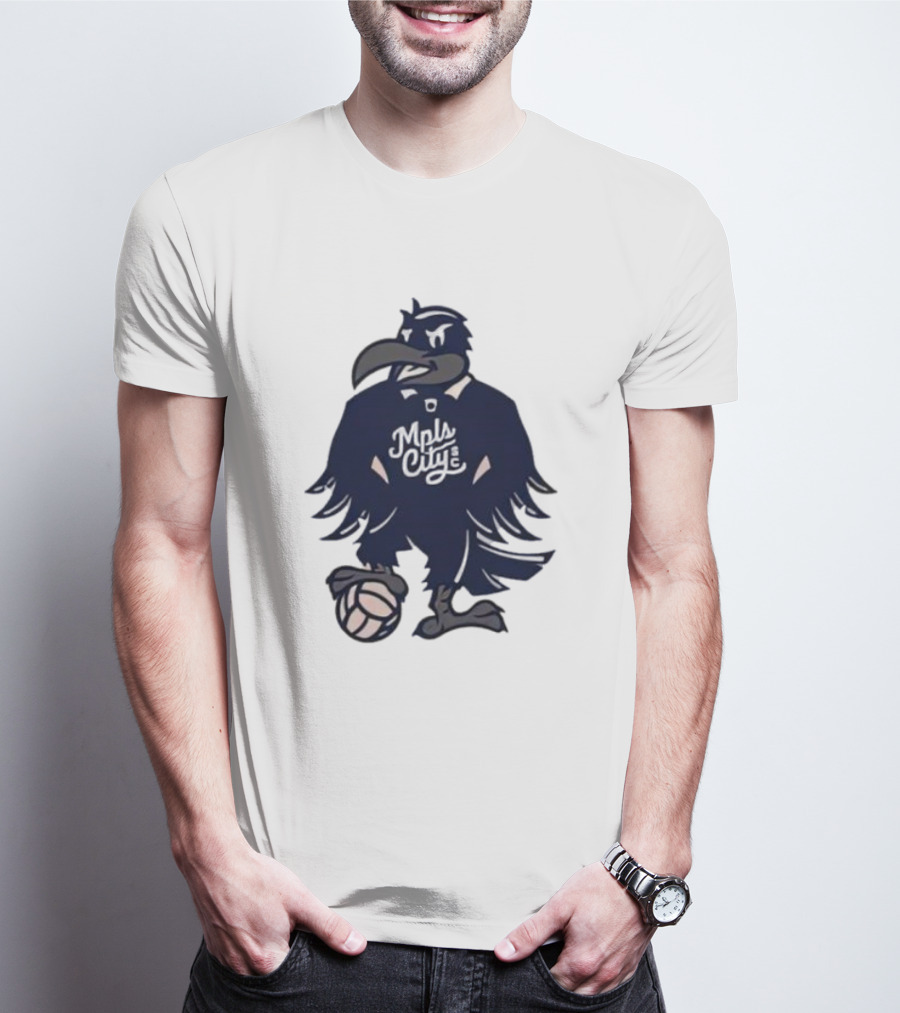 Mpls City Soccer Schmitty The Crow T-Shirt