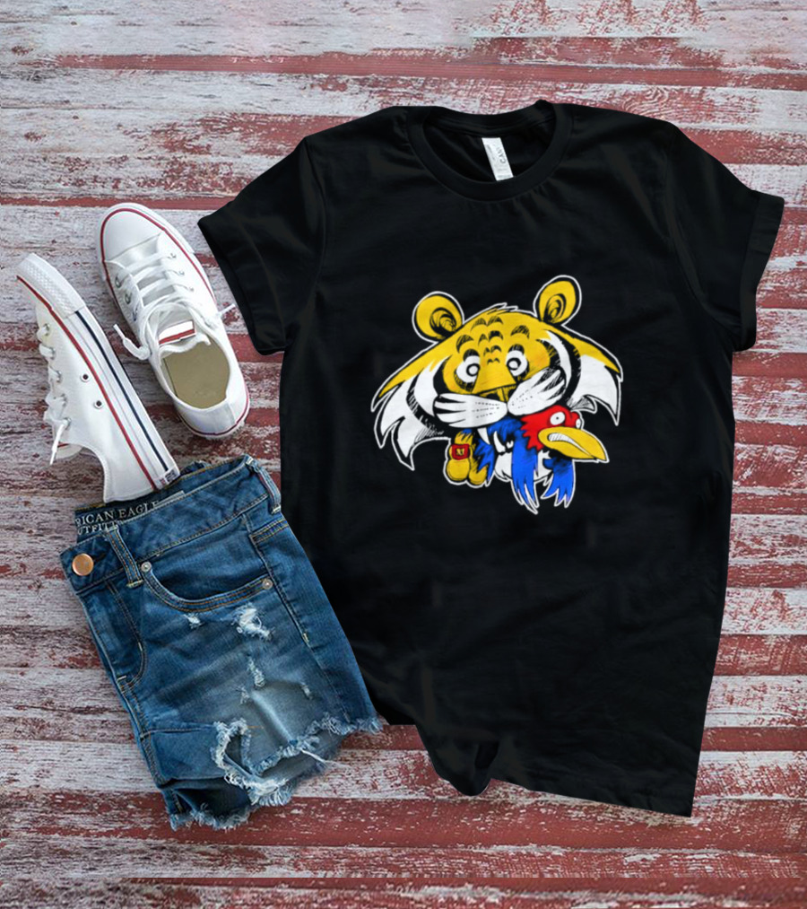 Scott Schmidt Tiger Snack Cartoon Tiger Eating Cereal Box T-Shirt