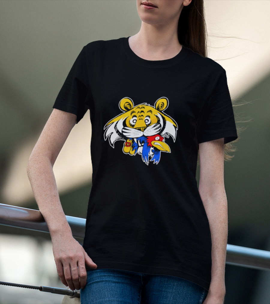 Scott Schmidt Tiger Snack Cartoon Tiger Eating Cereal Box T-Shirt