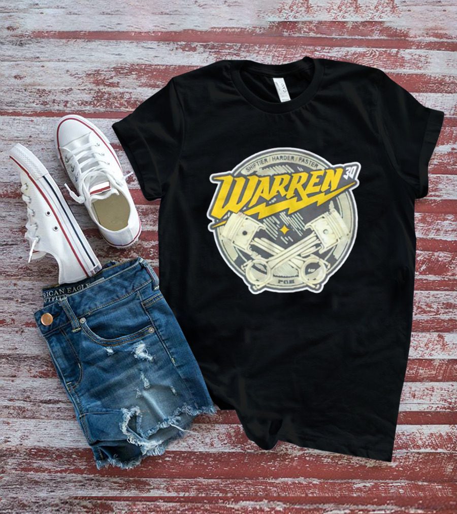 Shiftier Harder Faster Warren 30 Racing Engine Pistons T-Shirt