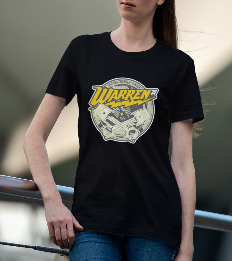 Shiftier Harder Faster Warren 30 Racing Engine Pistons T-Shirt
