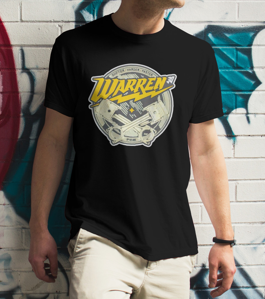 Shiftier Harder Faster Warren 30 Racing Engine Pistons T-Shirt