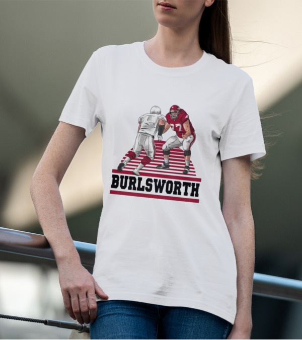 Burlsworth Number 77 Football Player In Action Against Opponent T-Shirt
