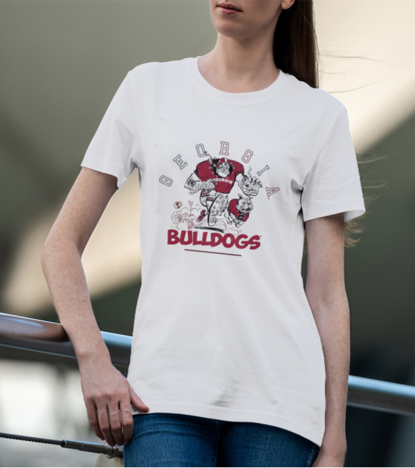 Georgia Bulldogs Dawgwild Football Mascot Rugged Power T-Shirt