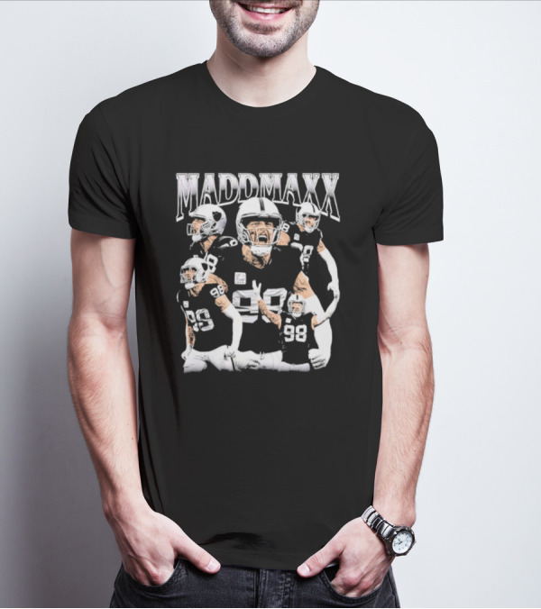 Madd Maxx Vintage Las Vegas Raiders Football Player Number 98 T-Shirt