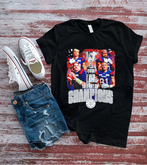 Montreal Alouettes 110th Grey Cup Champions Football Team T-Shirt