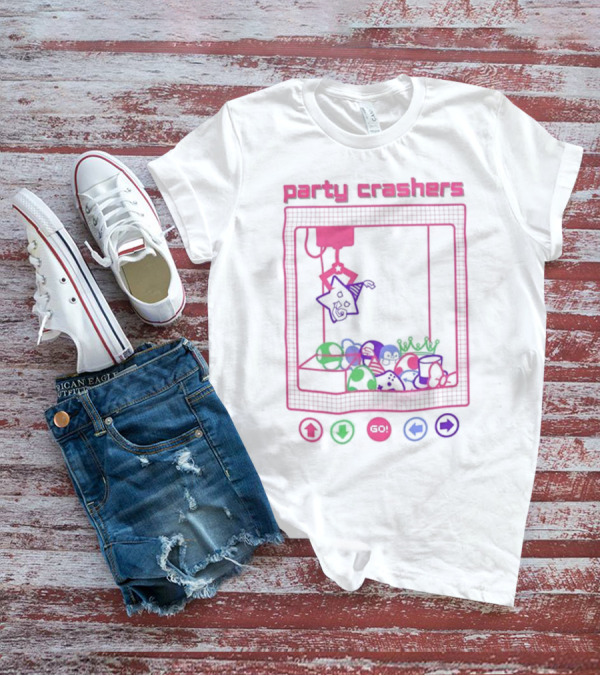 Party Crashers Crane Game Retro Neon T-Shirt