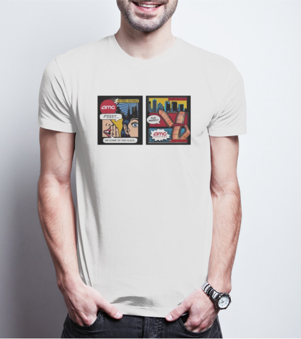 AMC PSSST Comic Pop Art Magic Theatres San Diego California T-Shirt