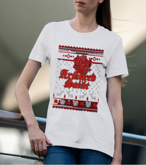 Armored Saint Red Knight Christmas T-Shirt