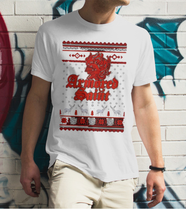 Armored Saint Red Knight Christmas T-Shirt