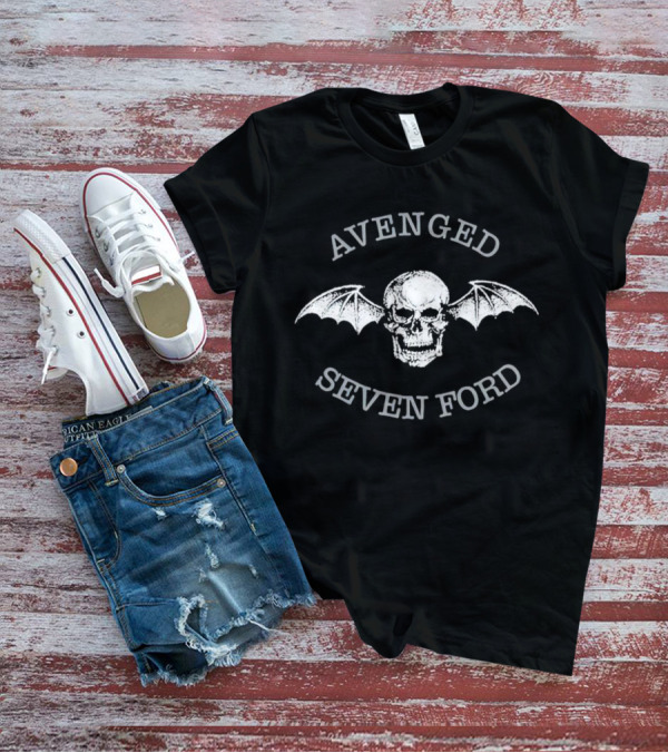 AVENGED SEVEN FORD Skull Bat T-Shirt