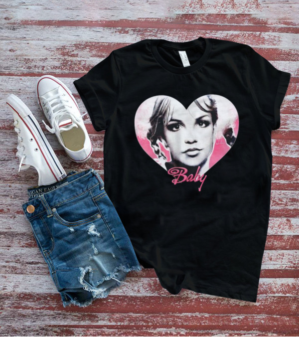 Britney Spears Baby Heart Portrait Pink Aesthetic T-Shirt