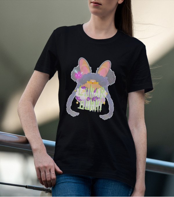 Bunnii Gang Lunar Bunnii Cosmic Ears Vibrant Text Elements T-Shirt