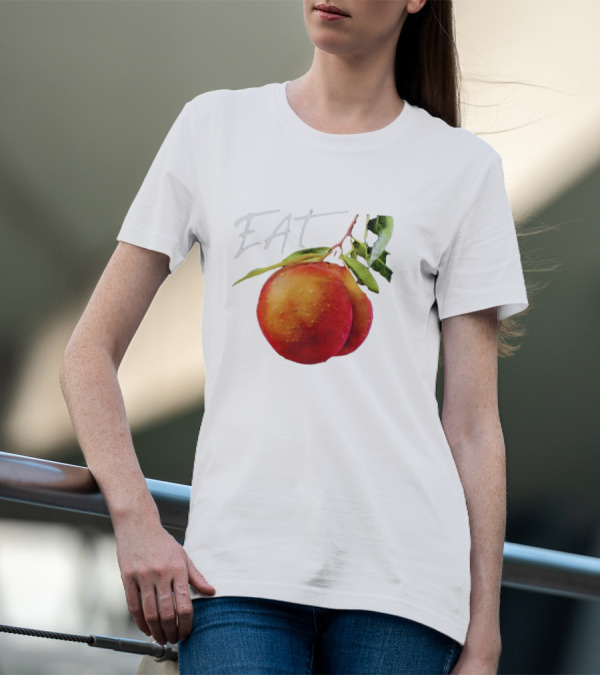 EAT Juicy Peaches With Dewy Leaves T-Shirt