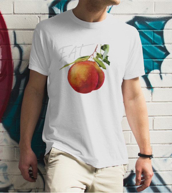 EAT Juicy Peaches With Dewy Leaves T-Shirt