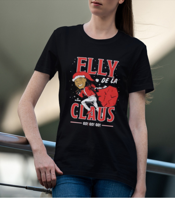 Elly De La Claus Go Go Go Christmas Santa Players T-Shirt