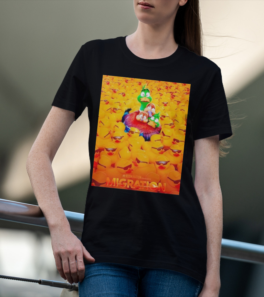 Illumination Presents Migration Ducks In Sunglasses Scene T-Shirt