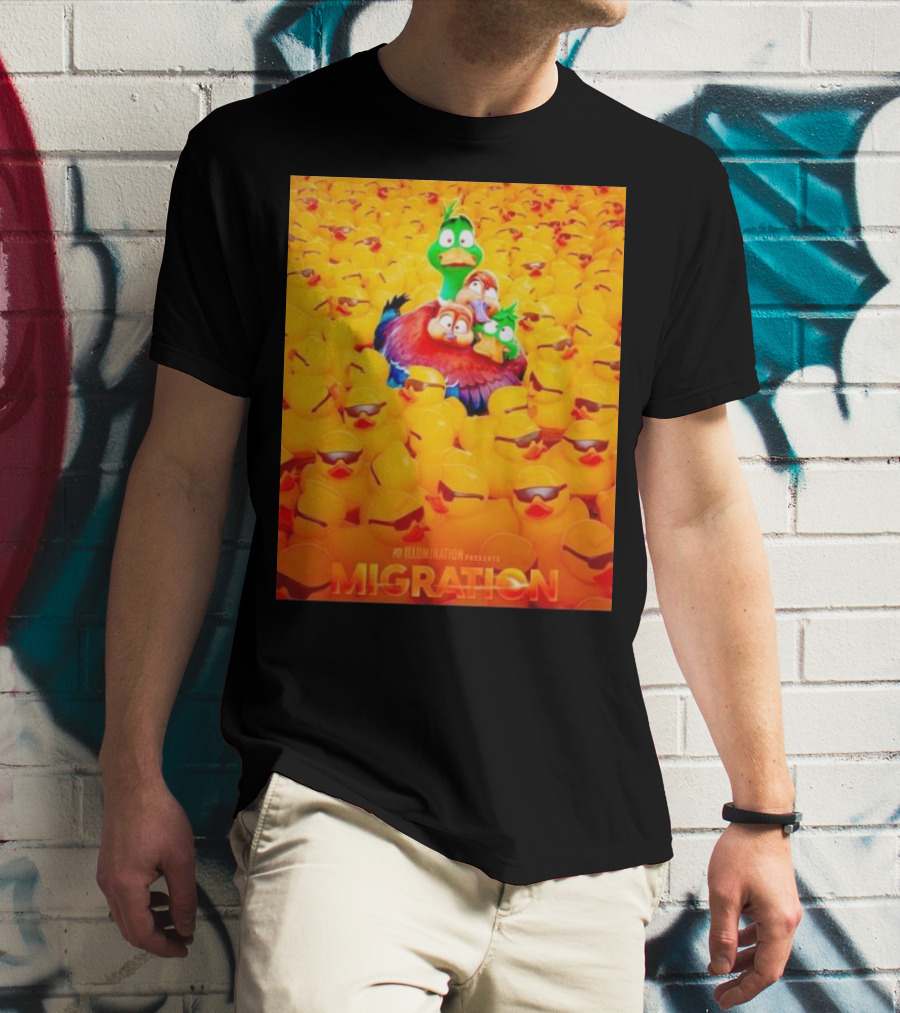 Illumination Presents Migration Ducks In Sunglasses Scene T-Shirt