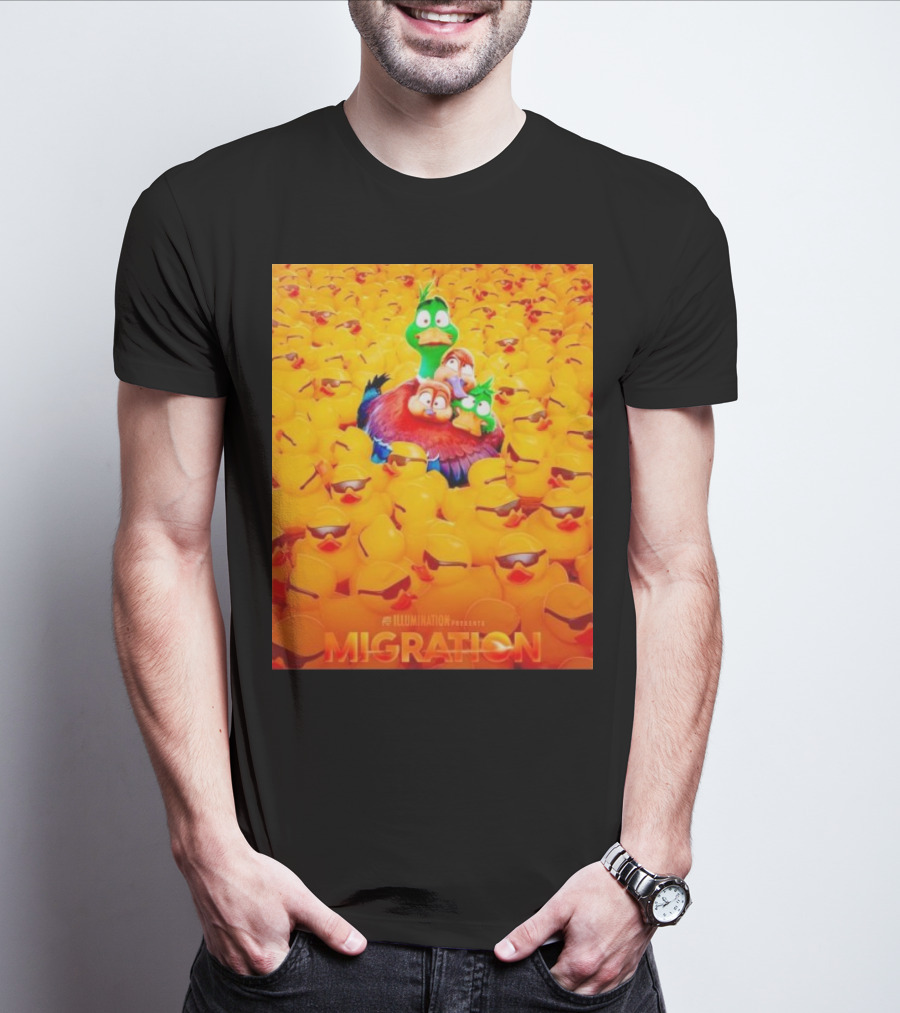 Illumination Presents Migration Ducks In Sunglasses Scene T-Shirt