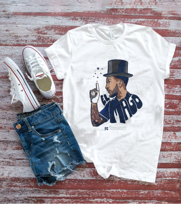 FC Cincinnati Luciano Acosta El Mago Magic Top Hat Tattoos T-Shirt