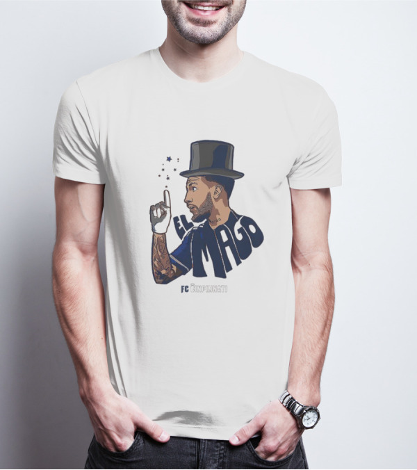 FC Cincinnati Luciano Acosta El Mago Magic Top Hat Tattoos T-Shirt