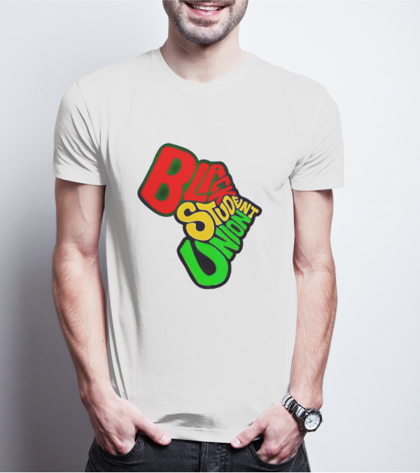 Black Student Union Red Yellow Green Text T-Shirt