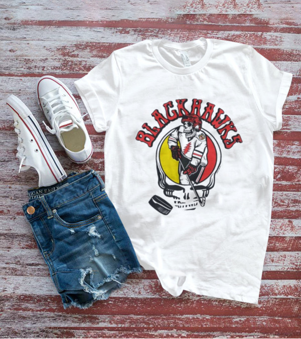Blackhawks Grateful Dead Hockey Fusion T-Shirt