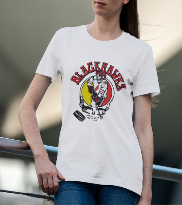 Blackhawks Grateful Dead Hockey Fusion T-Shirt