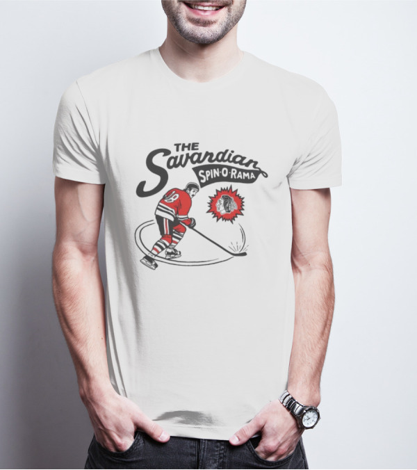 Chicago Blackhawks Savardian Spin-O-Rama Hockey Player Iconic Move T-Shirt