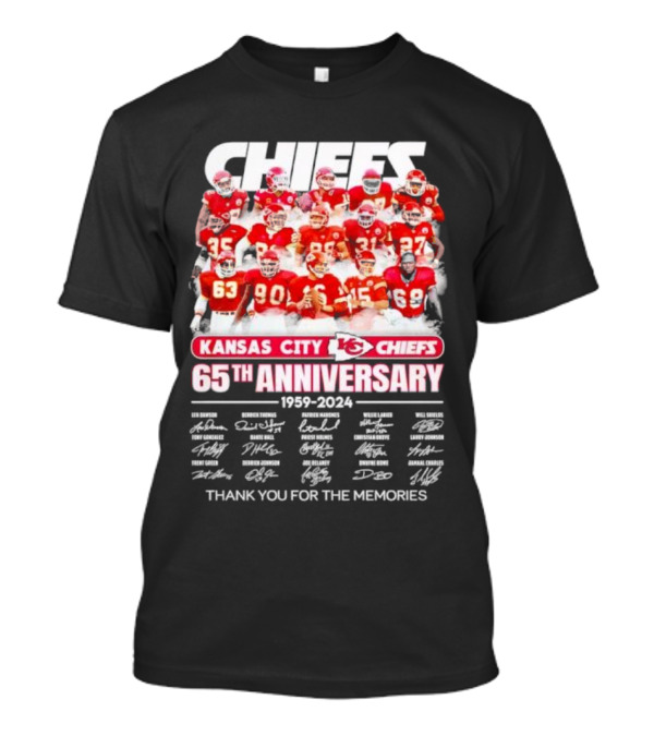 Kansas City Chiefs 65th Anniversary 1959-2024 Thank You For The Memories T-Shirt
