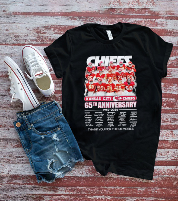 Kansas City Chiefs 65th Anniversary 1959-2024 Thank You For The Memories T-Shirt
