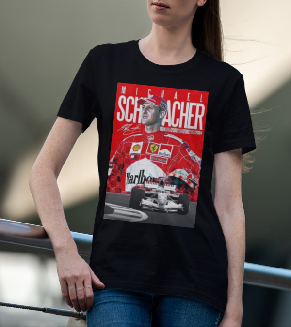 Michael Schumacher Formula 1 Champion Racing Ferrari Legend 1994 1995 2000 2001 2002 2003 2004 Marlboro Shell Bridgestone T-Shirt