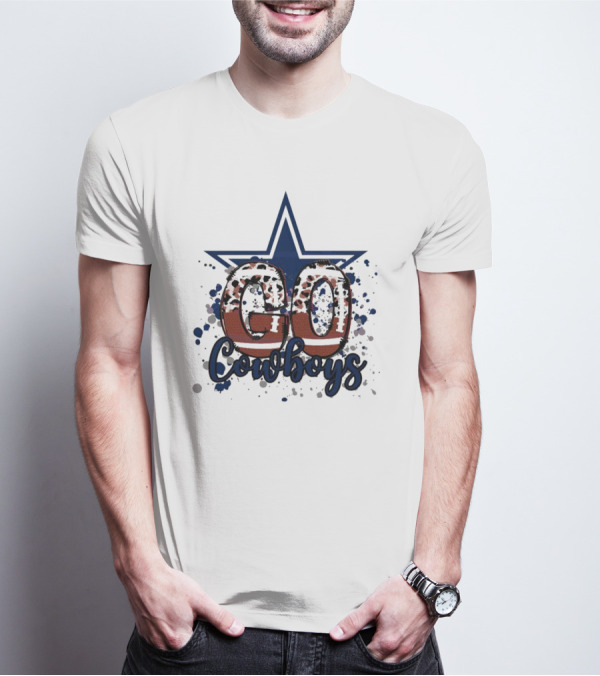 Go Cowboys Leopard Star T-Shirt