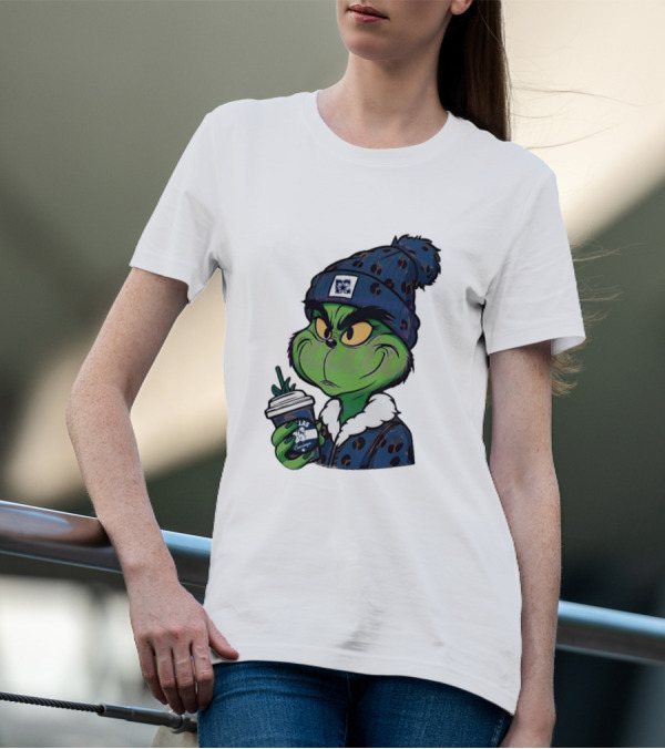 Grinch Boujee Dallas Leopard Print Winter Beanie Coffee Cup Sports T-Shirt