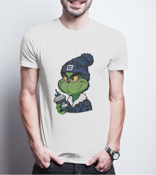Grinch Boujee Dallas Leopard Print Winter Beanie Coffee Cup Sports T-Shirt