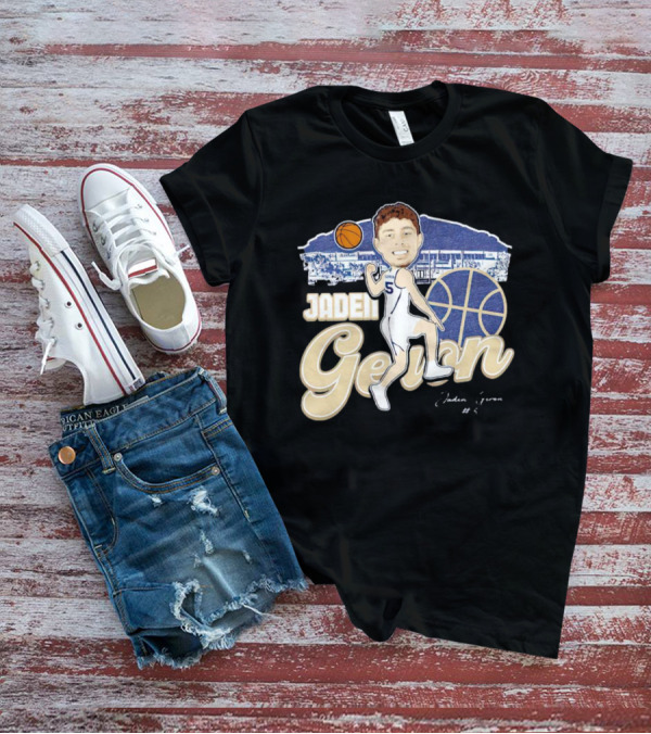 Jaden Geron Montana State Bobcats Basketball Caricature Stadium Scene With Signature T-Shirt