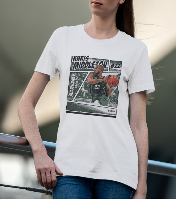 KHRIS MIDDLETON MILWAUKEE BASKETBALL #22 NBPA T-Shirt