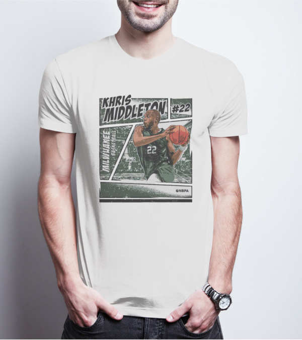KHRIS MIDDLETON MILWAUKEE BASKETBALL #22 NBPA T-Shirt