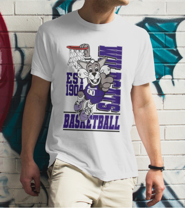 Northwestern Wildcats Basketball Willie Dunk Est 1904 T-Shirt