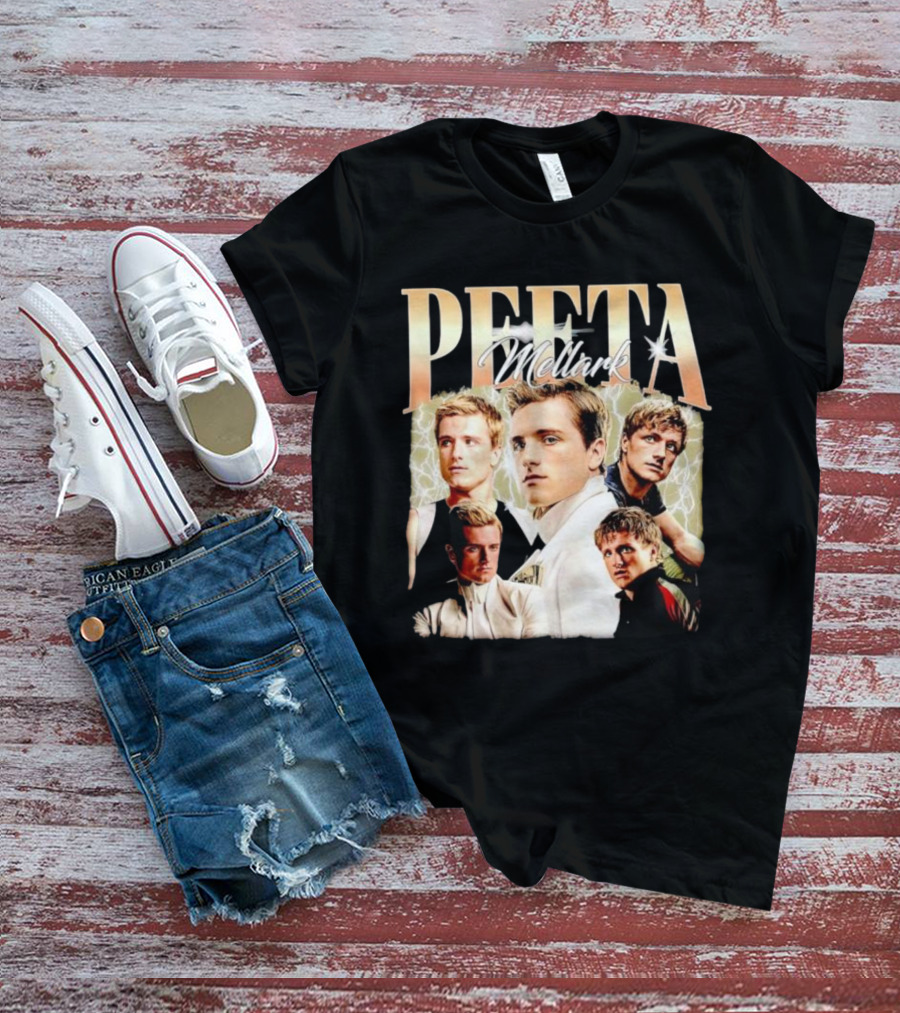 Peeta Mellark Actor Vintage Style Collage T-Shirt