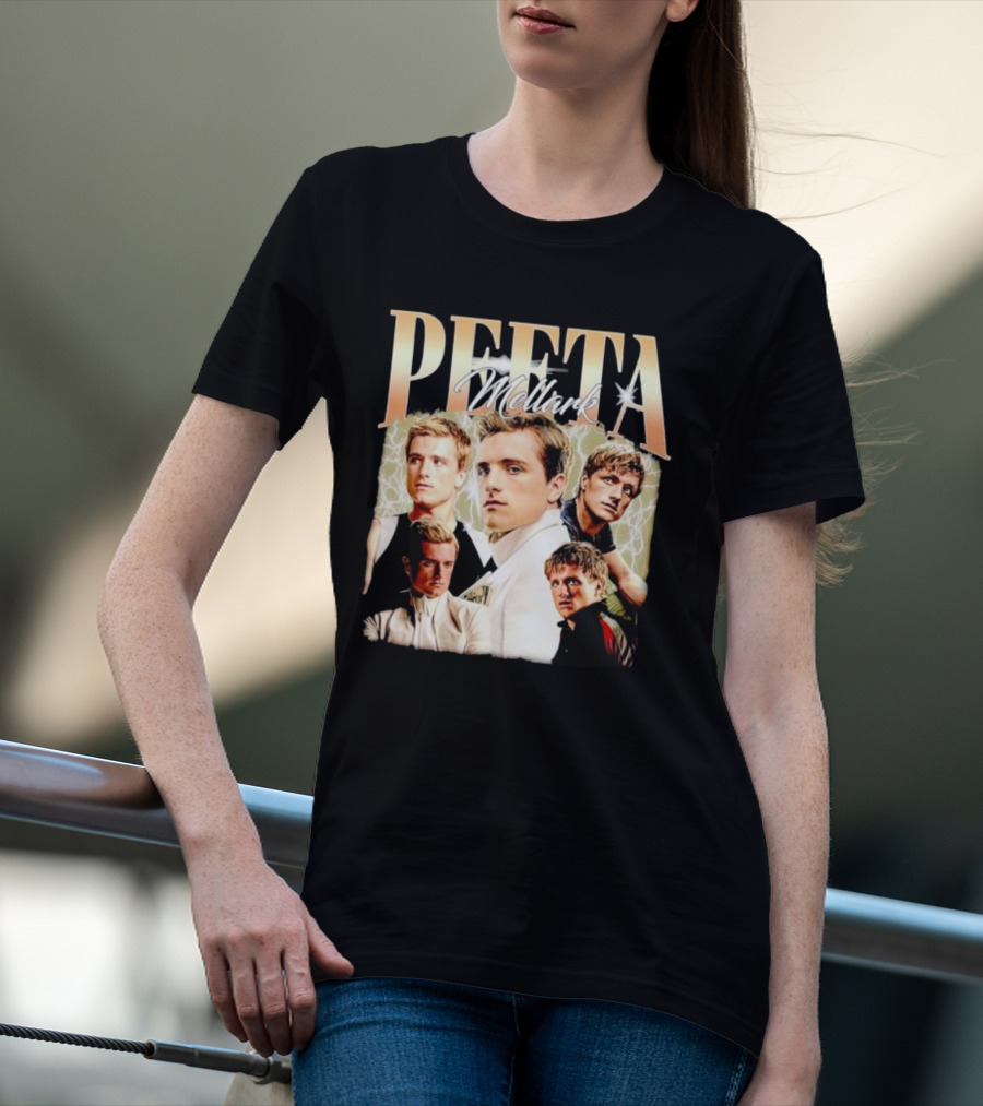 Peeta Mellark Actor Vintage Style Collage T-Shirt