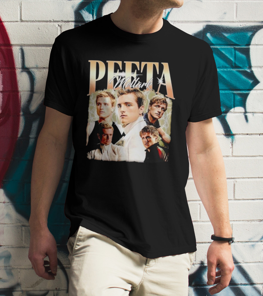 Peeta Mellark Actor Vintage Style Collage T-Shirt