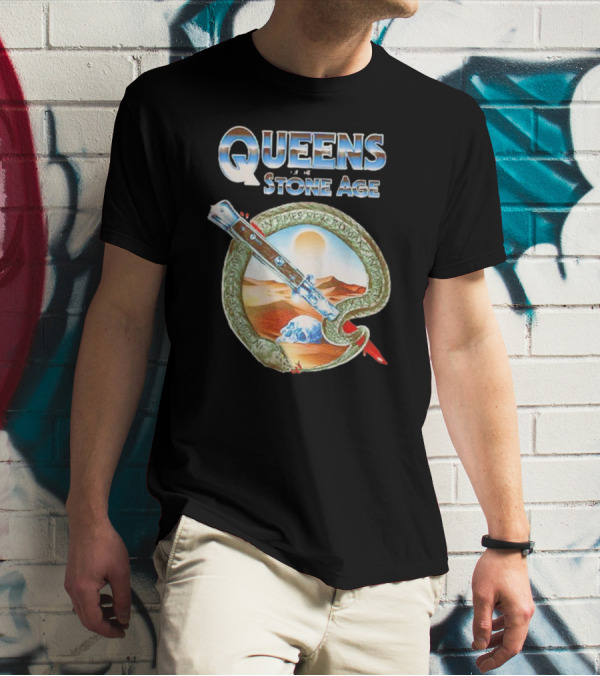 Queens Of The Stone Age Desert Snake Skull T-Shirt