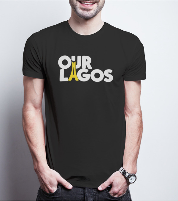 OUR LAGOS YELLOW BRIDGE LETTERING T-Shirt