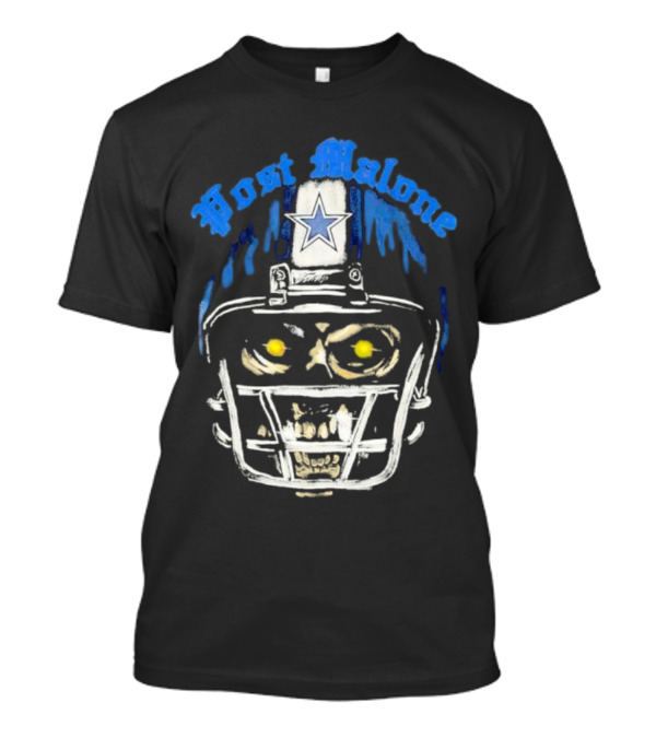 Post Malone Dallas Cowboys Skull Helmet T-Shirt